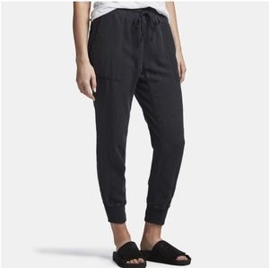James Perse Relaxed Gray Canvas Linen Pants Joggers Small
